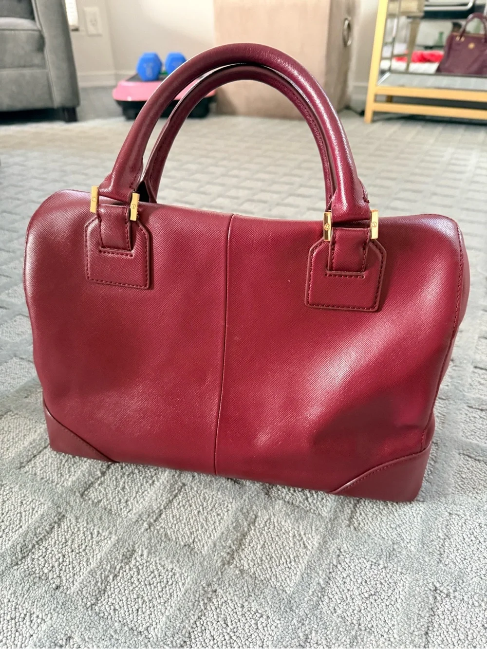 Tory Burch Scarlet Saffiano Leather Satchel